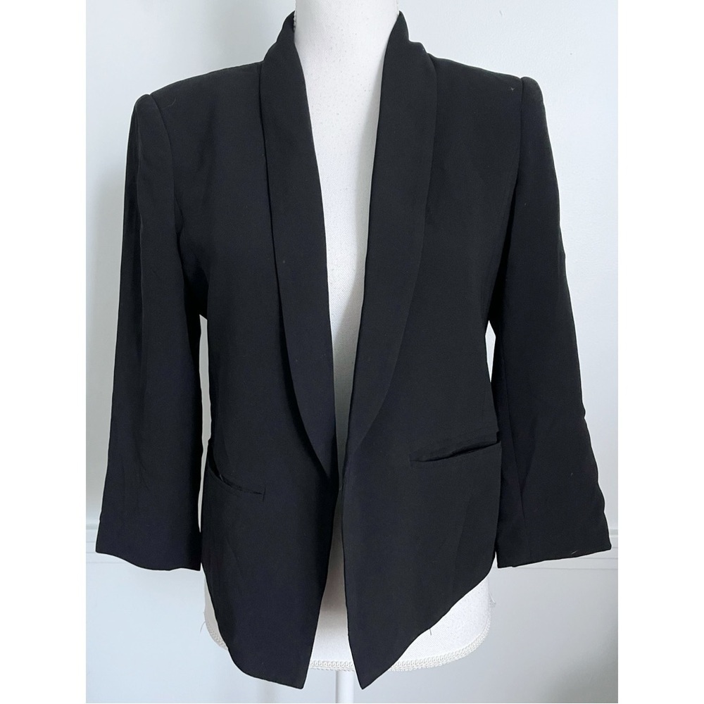 Mural • Black Open Front Blazer